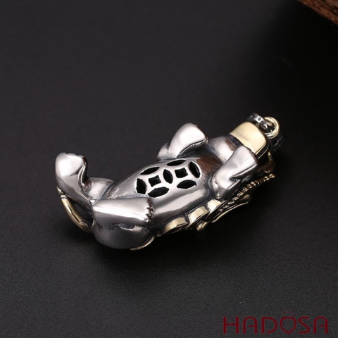 Mặt dây chuyền Tỳ Hưu bạc Thái 