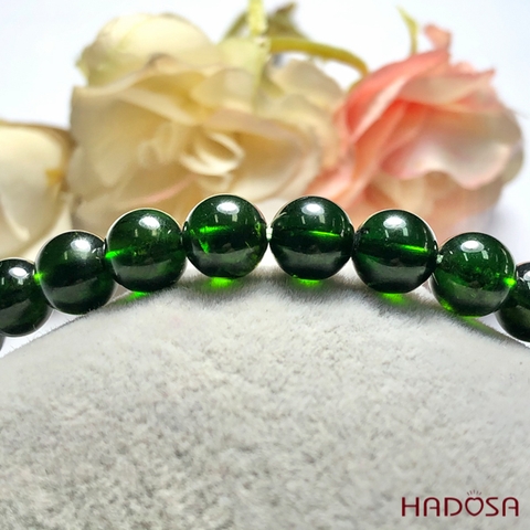 Vòng đá Diopside 7mm cao cấp chuẩn 6A Hadosa