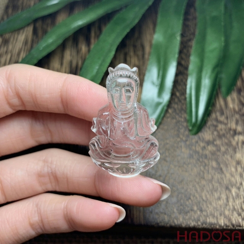 Mặt Phật bà Thạch anh trắng cao cấp Hadosa