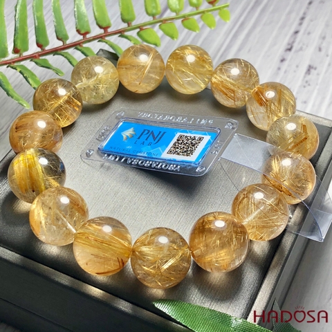 Thạch Anh Tóc Vàng Tự Nhiên 15mm Chuẩn 7A Cao Cấp