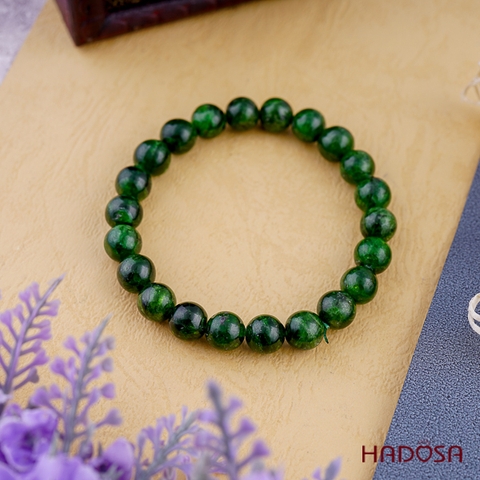 Vòng đá Diopside 08mm chuẩn 4A cao cấp Hadosa