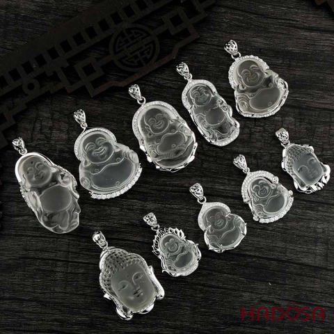 Khung bạc Phật Di Lặc 19.5mm