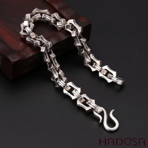 Lắc xích bạc Thái nam 20cmx10mm