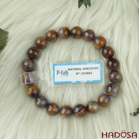 Vòng thạch anh tím tóc vàng 9mm chuẩn 7A