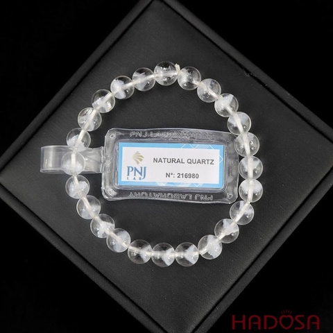 Vòng đá Thach anh ưu linh trắng 7mm 5A