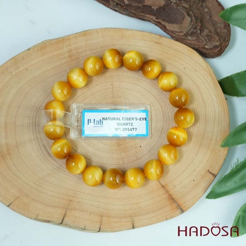 Vòng thạch anh Mắt hổ vàng 10mm đặc biệt cao cấp chuẩn 8A