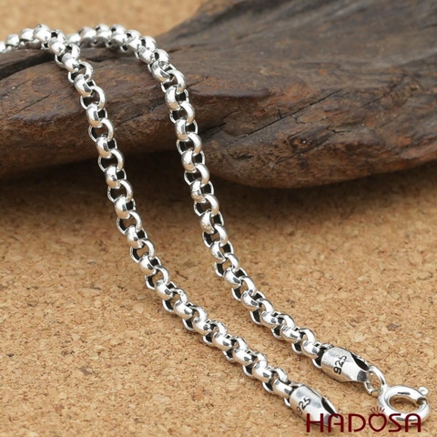 Dây chuyền bạc trơn bạc Thái