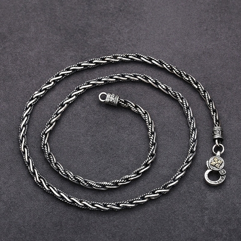 Dây chuyền bạc thái Dây thừng xoắn