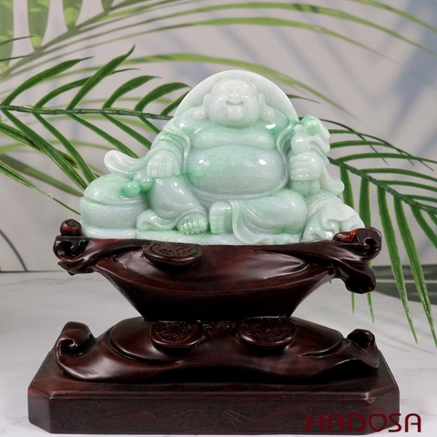 Tượng Phật Di Lặc Cẩm Thạch 13x4x9cm