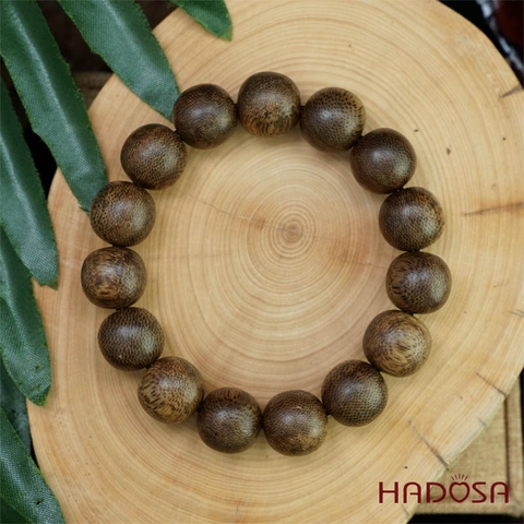 Vòng tay Trầm Tốc  hạt tròn 14mm