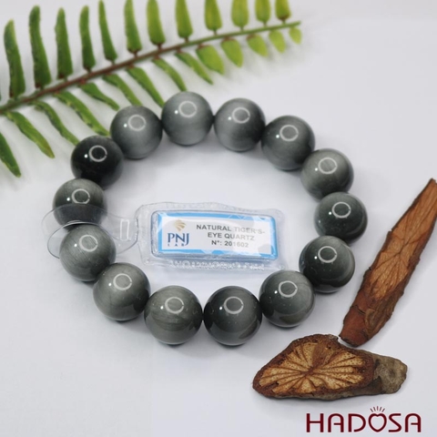 Vòng đá mắt chim Ưng xám 16mm 6A