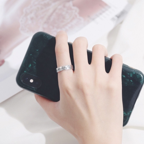 Nhẫn Bạc Thái Khắc Số La Mã