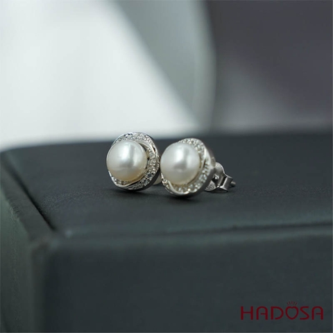 Hoa tai ngọc trai 6mm