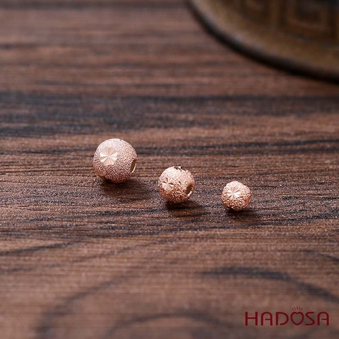 Bi bạc vàng hồng 4mm