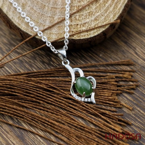 Mặt dây chuyền Ngọc Bích Canada 6*8mm