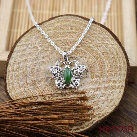 Mặt dây chuyền Ngọc bích 4*8mm
