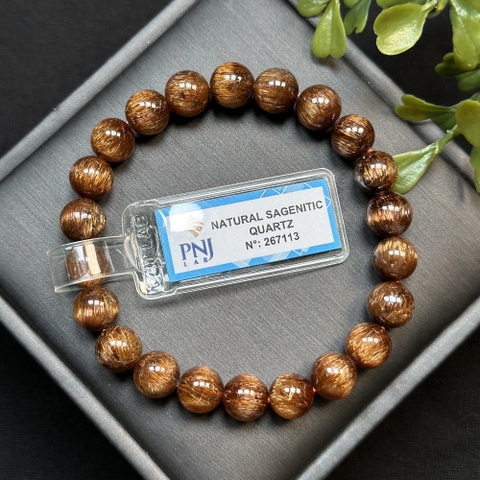 Thạch anh tóc đồng Vip 8.5mm đồng trục chuẩn 8A