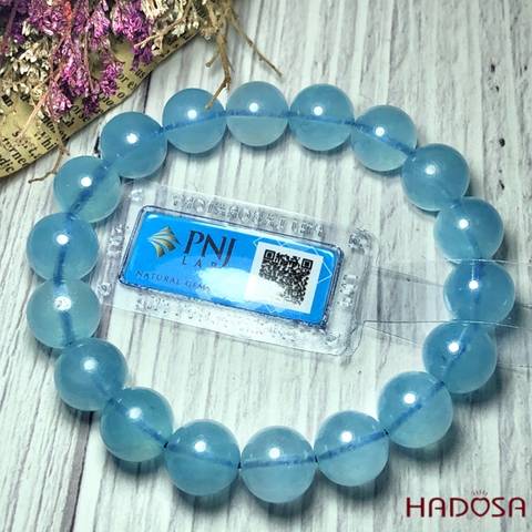 Vòng tay Aquamarine 12mm cao cấp chuẩn 6A