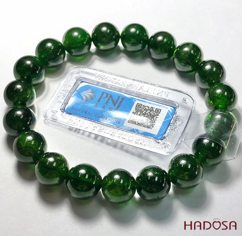 Vòng đá Diopside 10mm cao cấp chuẩn 6A Hadosa