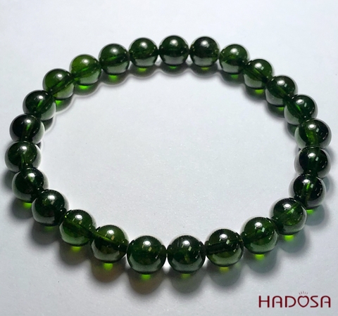 Vòng đá Diopside 7mm cao cấp chuẩn 6A Hadosa