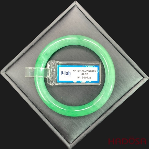 Vòng Ngọc Cẩm Thạch bản tròn xanh vân lý ni 49