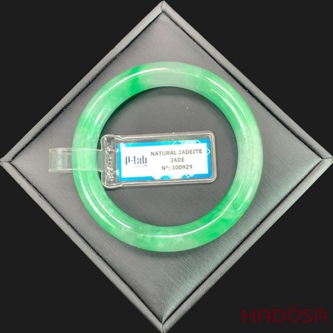 Vòng Ngọc Cẩm Thạch bản tròn xanh vân lý ni 50