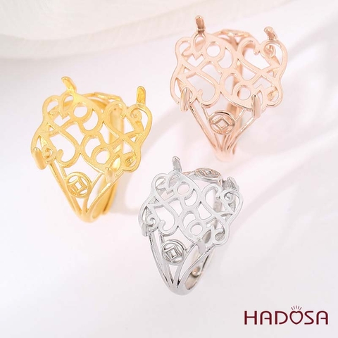 Khung nhẫn bạc Tỳ Hưu 9x13mm