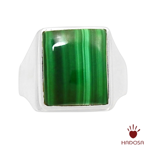 Nhẫn đá lông Công  bạc 925 cao cấp size 18