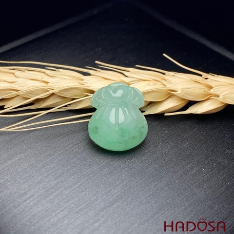 Mặt Cẩm Thạch túi tiền trắng lí phớt xanh