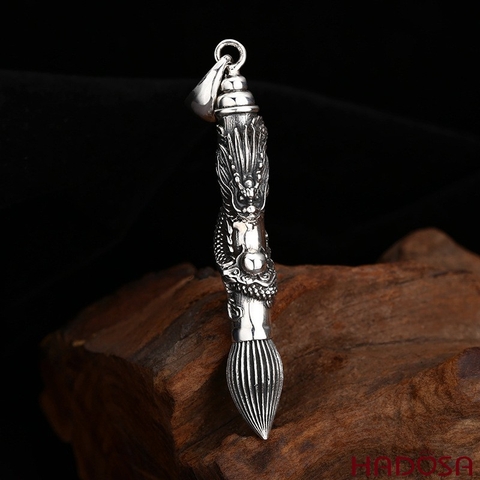 Mặt Dây Văn Xương Long Bút Phong Thủy Đạt Công Danh 54x8mm