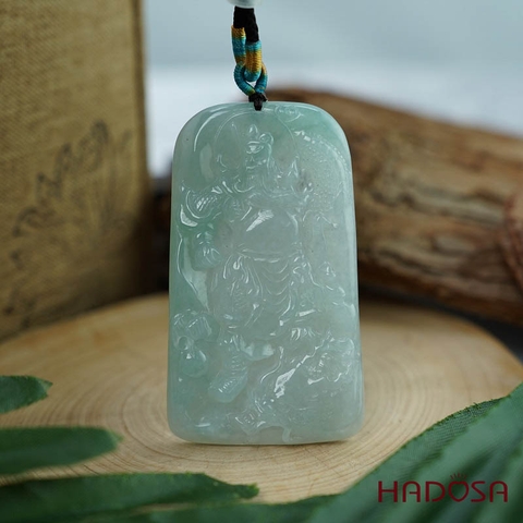 Mặt dây chuyền Cẩm Thạch A Quan Vân Trường 66*38*6mm