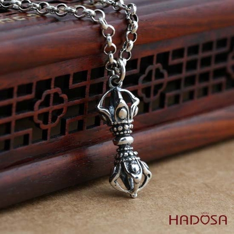 Mặt Dây Chuyền Bạc Kim Cang Chử Song Đầu