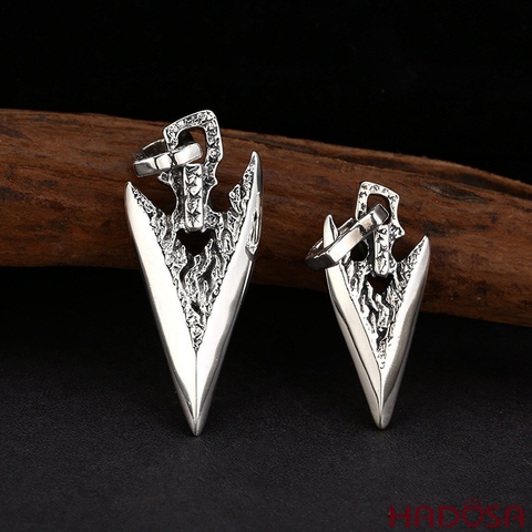 Mặt Dây Chuyền Nam Bạc Thái  Mũi Giáo Lửa Gothic