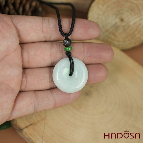 Đồng điếu Ngọc Cẩm Thạch Jade A đậu chủng 28mm