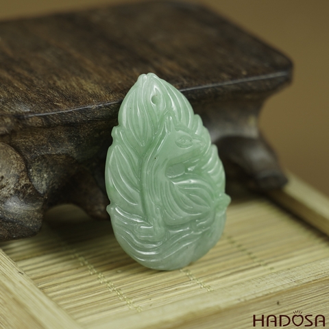 Hồ Ly Cẩm Thạch xanh lí 25x38x5.5mm