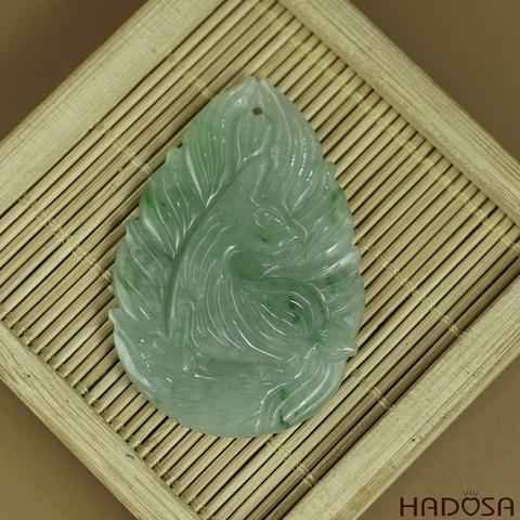 Hồ Ly Cẩm Thạch xanh lí 53x37x5.5mm