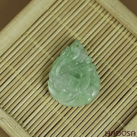 Hồ Ly Cẩm Thạch xanh lí 23x30x6mm