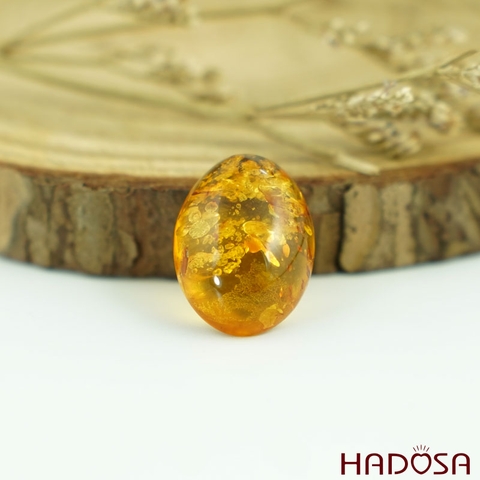 Mặt Hổ Phách Baltic oval 13*18mm