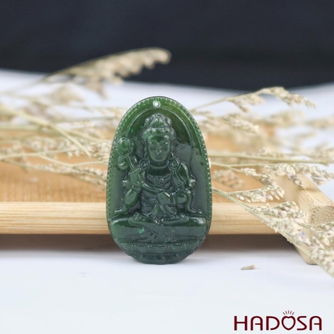 Mặt Ngọc Bích Đại Thế Chí Bồ Tát (Ngọ) 37x25mm