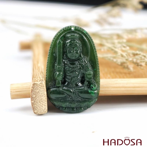 Mặt Ngọc Bích Phật Bất Động Minh Vương (Dậu) 48x30mm