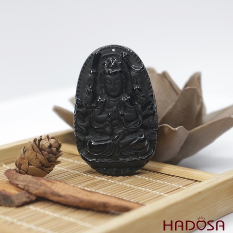 Mặt đá Obsidian Phật Thiên Thủ Thiên Nhãn (Tý) 54mm