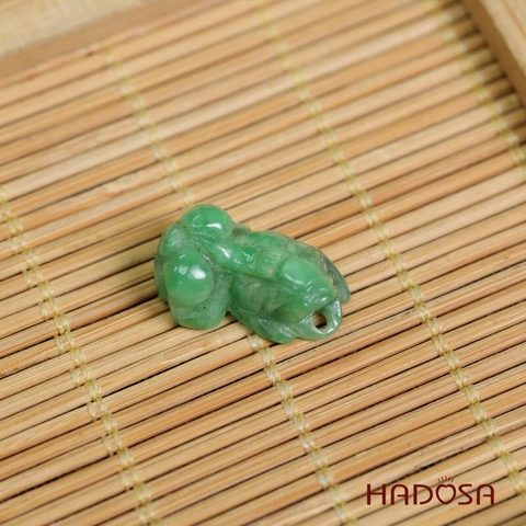 Mặt Tỳ Hưu Cẩm Thạch xanh lí 17mm