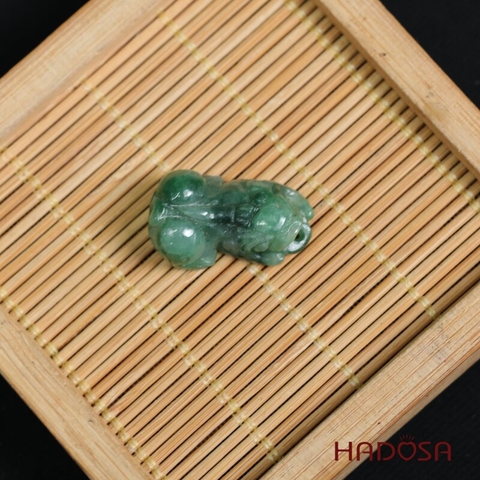 Mặt Tỳ Hưu Cẩm Thạch xanh lí 23mm