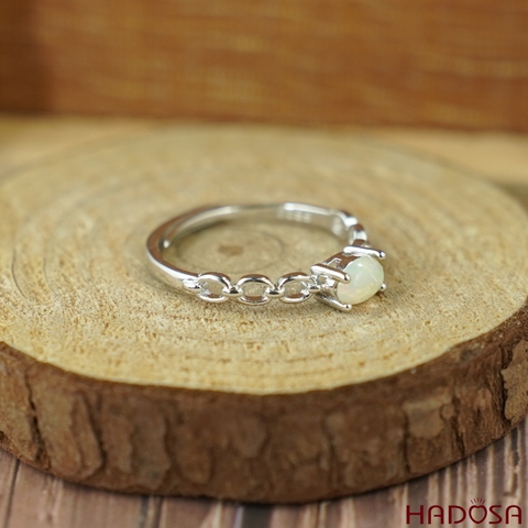 Nhẫn Opal 4*6mm bạc 925