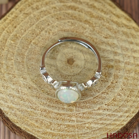 Nhẫn Opal 7*9mm bạc 925