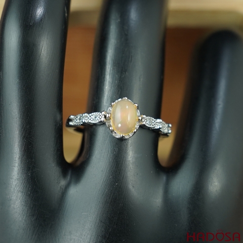 Nhẫn Opal 5*7mm bạc 925