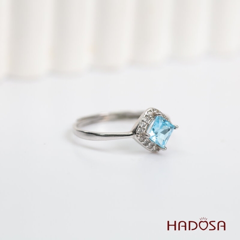 Nhẫn đá Topaz 5mm bạc 925