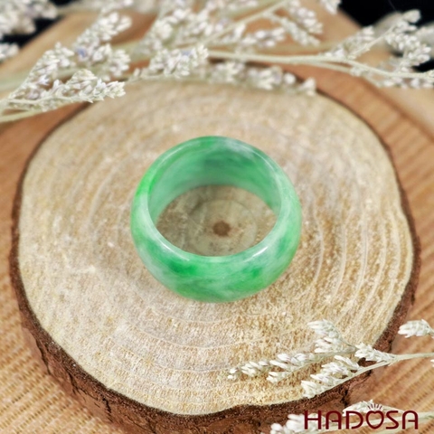 Nhẫn Cẩm Thạch xanh lý size 17