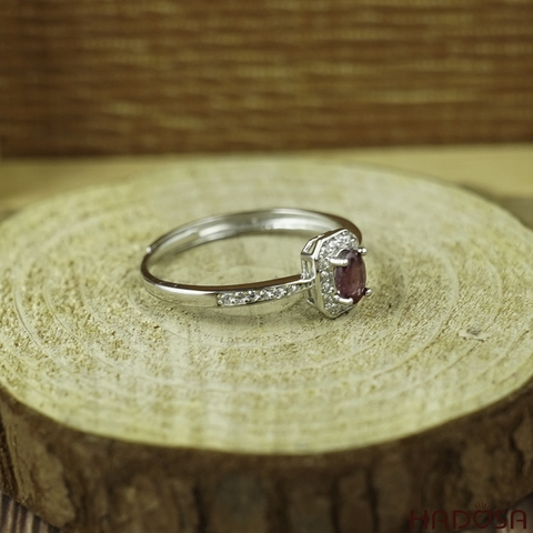 Nhẫn Ruby (gf) 3*5mm bạc 925