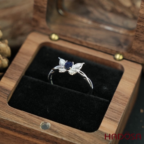 Nhẫn sapphire 3*5mm bạc 925